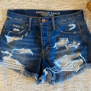 American Eagle Vintage High Rise Festival Shorts